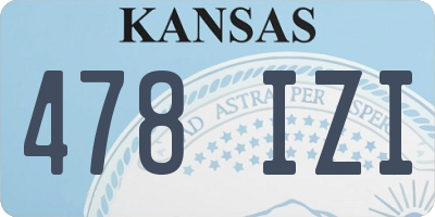 KS license plate 478IZI