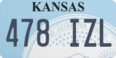 KS license plate 478IZL