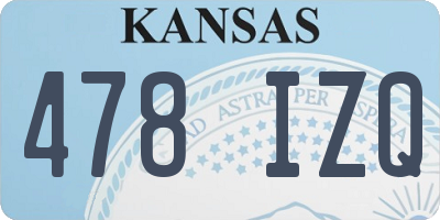 KS license plate 478IZQ