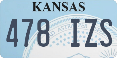 KS license plate 478IZS