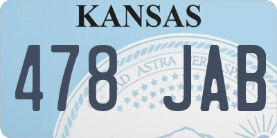 KS license plate 478JAB
