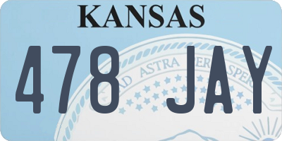 KS license plate 478JAY