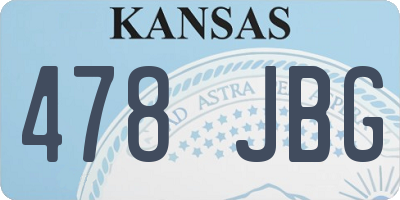 KS license plate 478JBG