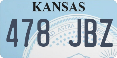 KS license plate 478JBZ