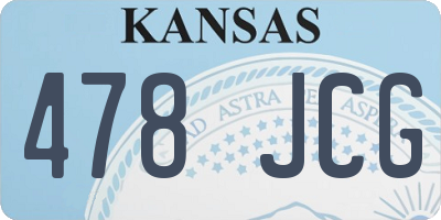 KS license plate 478JCG