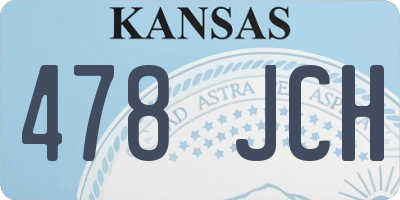 KS license plate 478JCH