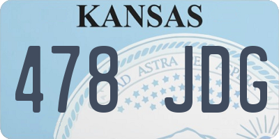 KS license plate 478JDG