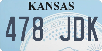 KS license plate 478JDK