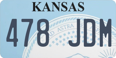 KS license plate 478JDM