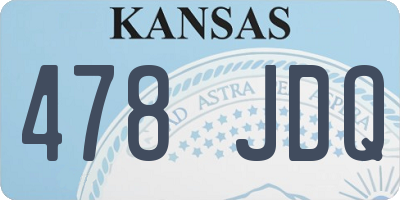 KS license plate 478JDQ