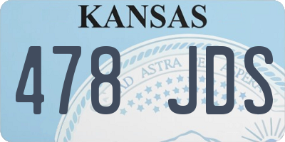 KS license plate 478JDS