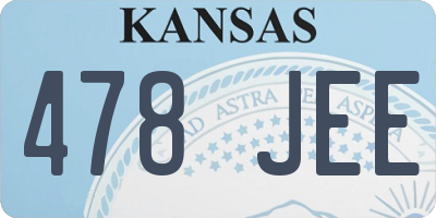 KS license plate 478JEE