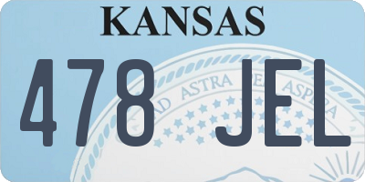 KS license plate 478JEL