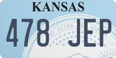 KS license plate 478JEP