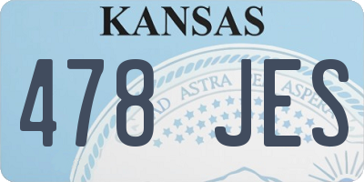 KS license plate 478JES