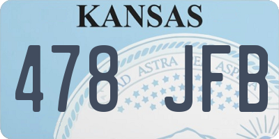 KS license plate 478JFB