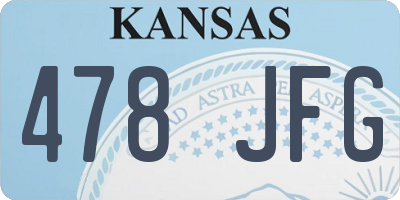 KS license plate 478JFG