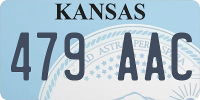 KS license plate 479AAC