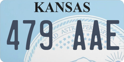 KS license plate 479AAE