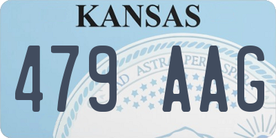 KS license plate 479AAG