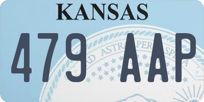 KS license plate 479AAP