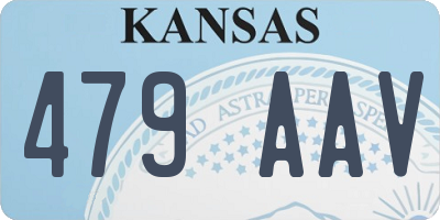 KS license plate 479AAV
