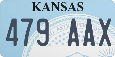 KS license plate 479AAX