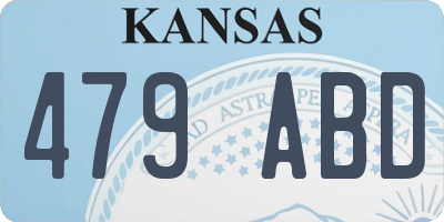 KS license plate 479ABD