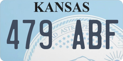 KS license plate 479ABF