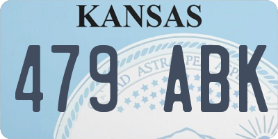 KS license plate 479ABK