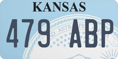 KS license plate 479ABP