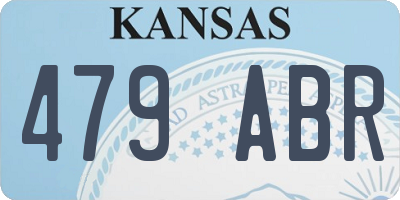 KS license plate 479ABR