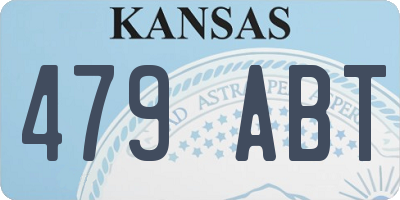 KS license plate 479ABT