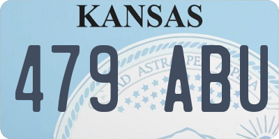 KS license plate 479ABU