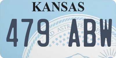 KS license plate 479ABW