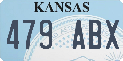 KS license plate 479ABX