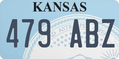 KS license plate 479ABZ
