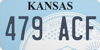 KS license plate 479ACF