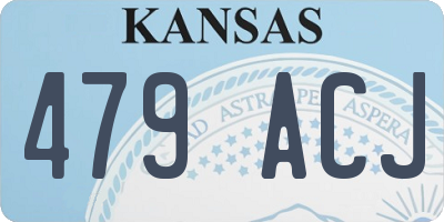 KS license plate 479ACJ