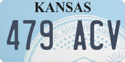 KS license plate 479ACV