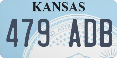 KS license plate 479ADB