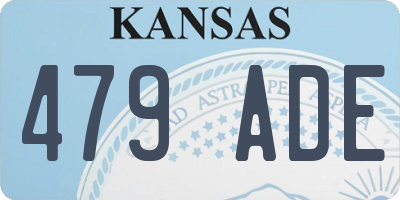 KS license plate 479ADE