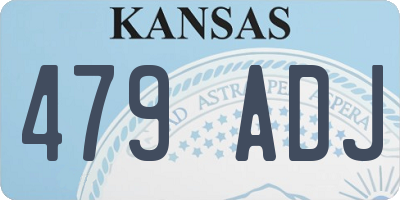 KS license plate 479ADJ
