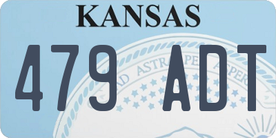 KS license plate 479ADT