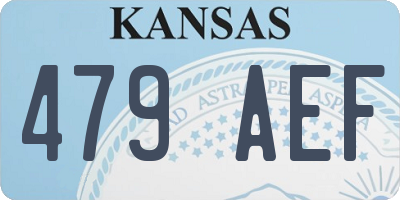 KS license plate 479AEF