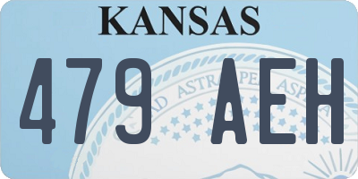 KS license plate 479AEH