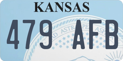 KS license plate 479AFB