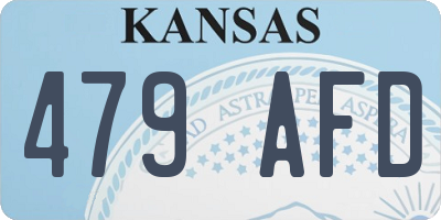 KS license plate 479AFD