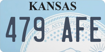 KS license plate 479AFE