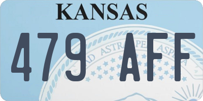 KS license plate 479AFF